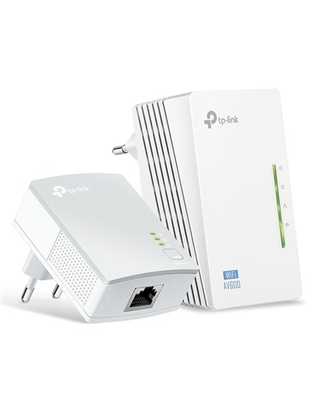 Wi-Fi + Powerline адаптер TP-LINK TL-WPA4220 KIT, AV600, 600 Mбит/c, Белый