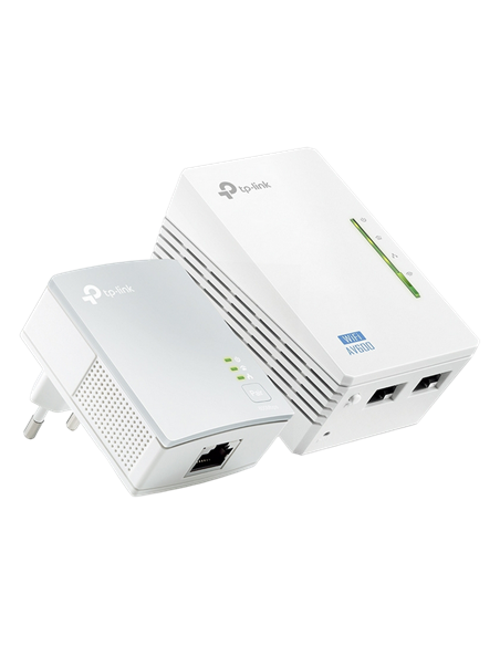 Wi-Fi + Powerline adapter TP-LINK TL-WPA4220 KIT, AV600, 600 Mbps, Alb
