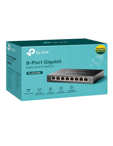 Сетевой коммутатор TP-LINK TL-SG108E, 8x 10/100/1000 Мбит/с