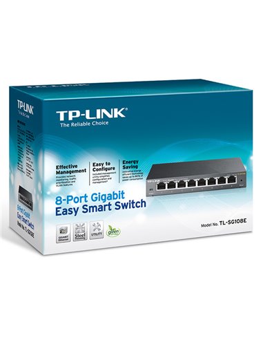 Switch de rețea TP-LINK TL-SG108E, 8x 10/100/1000 Mbps