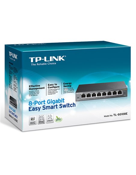 Сетевой коммутатор TP-LINK TL-SG108E, 8x 10/100/1000 Мбит/с