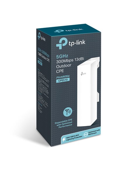 Наружная точка доступа TP-LINK CPE510, 300 Мбит/с, Белый