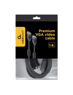 Видео кабель Cablexpert CC-PPVGA-6B, VGA D-Sub (M) - VGA D-Sub (M), 1,8м, Чёрный 2