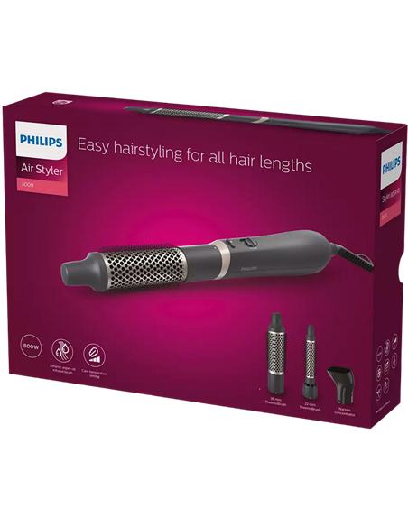 Фен-щётка Philips BHA301/00, 800Вт, Серый Фен-щётка Philips BHA301/00, 800Вт, Серый