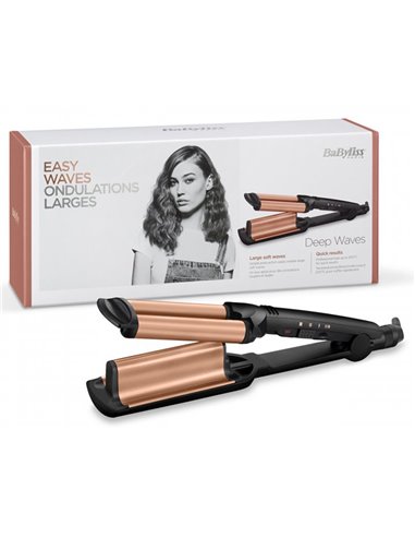 Плойка BaByliss Deep Waver W2447E, Черный | Золотистый
