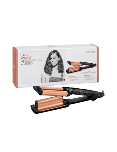 Плойка BaByliss Deep Waver W2447E, Черный | Золотистый