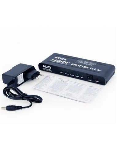 Splitter HDMI Cablexpert DSP-4PH4-02, HDMI (F) - 4x HDMI (F), Negru