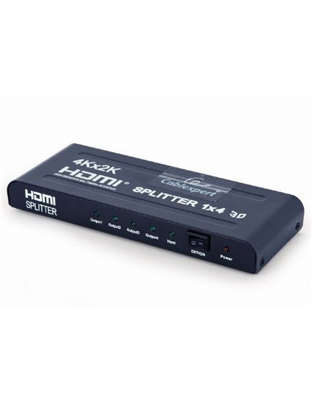 Splitter HDMI Cablexpert DSP-4PH4-02, HDMI (F) - 4x HDMI (F), Negru Splitter HDMI Cablexpert DSP-4PH4-02, HDMI (F) - 4x HDMI (F), Negru