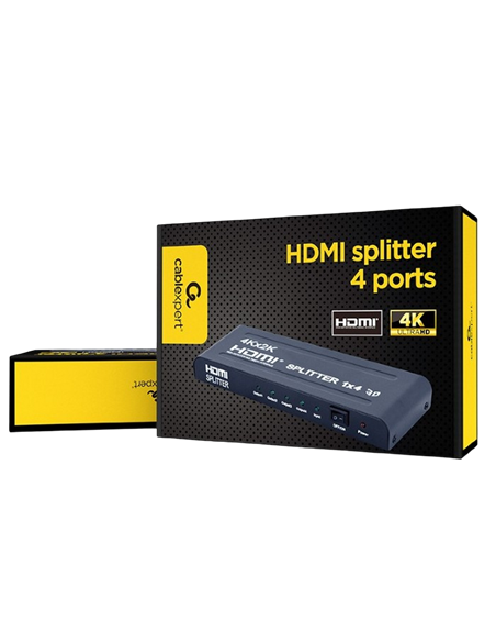 Splitter HDMI Cablexpert DSP-4PH4-02, HDMI (F) - 4x HDMI (F), Negru Splitter HDMI Cablexpert DSP-4PH4-02, HDMI (F) - 4x HDMI (F), Negru