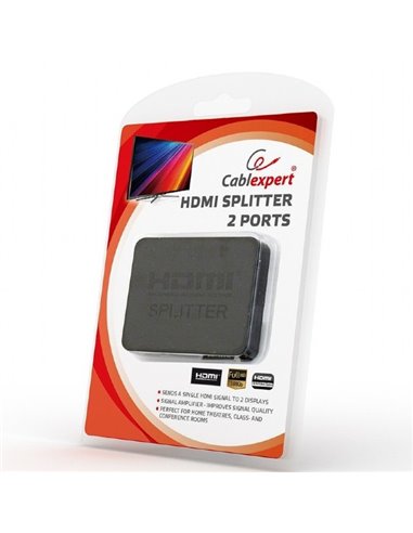 Splitter HDMI Cablexpert DSP-2PH4-03, HDMI (F) - 2x HDMI (F), Negru