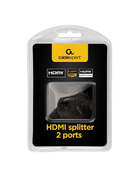 Splitter HDMI Cablexpert DSP-2PH4-03, HDMI (F) - 2x HDMI (F), Negru