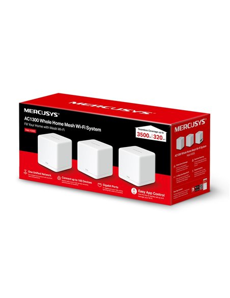 Домашняя Mesh Wi-Fi система MERCUSYS Halo H30G (3-pack), Белый