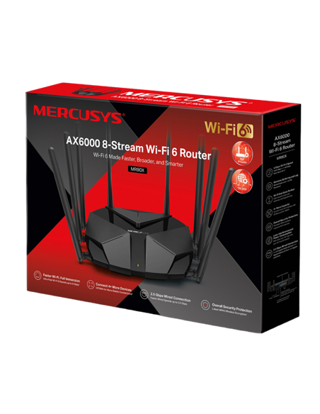 Беспроводной маршрутизатор MERCUSYS MR90X, Чёрный