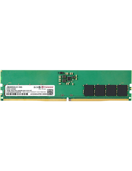 Memorie RAM Transcend JetRam, DDR5 SDRAM, 4800 MHz, 16GB, JM4800ALE-16G Memorie RAM Transcend JetRam, DDR5 SDRAM, 4800 MHz, 16GB, JM4800ALE-16G
