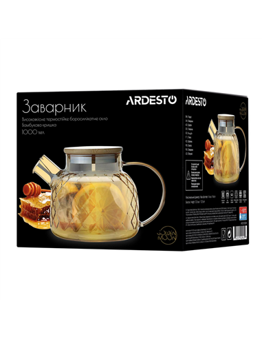 Заварочный чайник Ardesto Golden Moon AR3010GBH, 1л, Золотой