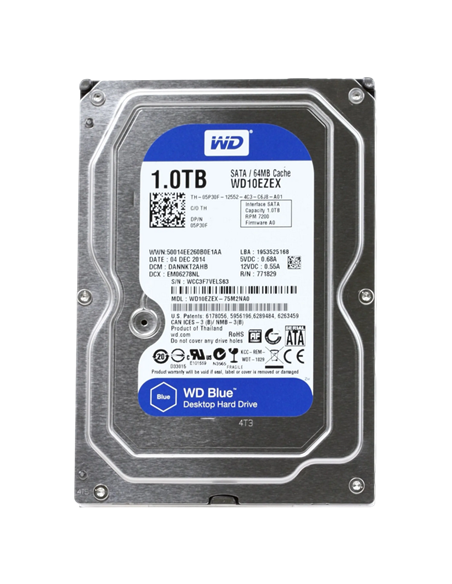 Жесткий диск Western Digital WD Blue, 3.5", 1 ТБ <WD10EZEX>