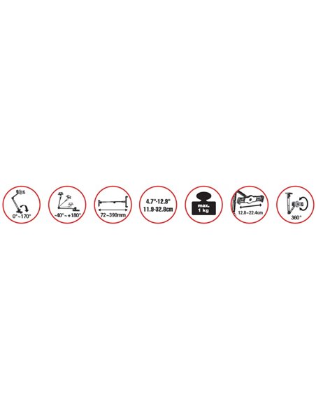 Suport pe perete Reflecta Tabula Wall II Universal Tablet Mount, Negru