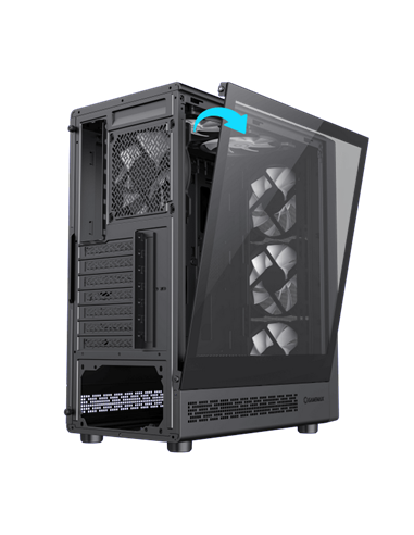 Компьютерный корпус Gamemax Storm 2 AB, Midi-Tower, Без блока питания, Чёрный