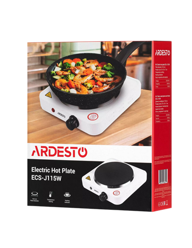 Электрическая настольная плита Ardesto ECS-J115W, Белый