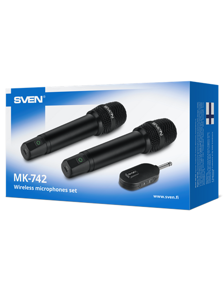 Microfon Karaoke SVEN MK-742, Fără fir, Negru Microfon Karaoke SVEN MK-742, Fără fir, Negru