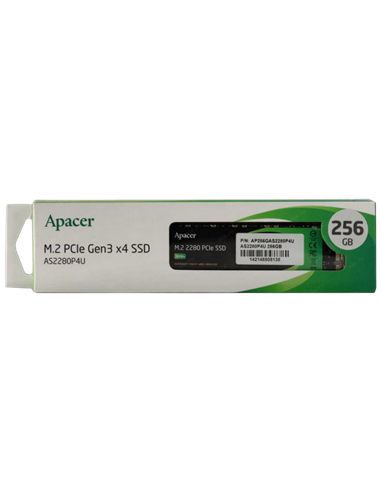 Накопитель SSD Apacer AS2280P4U, 256Гб, AP256GAS2280P4U-1