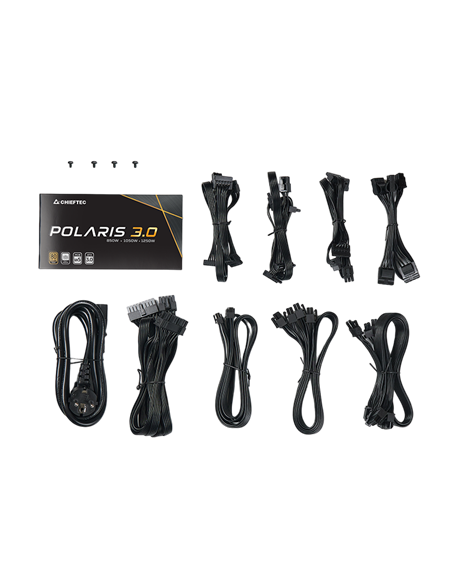 Блок питания для компьютеров Chieftec PPS-1050FC-A3, 1050 Вт, ATX, Полностью модульный