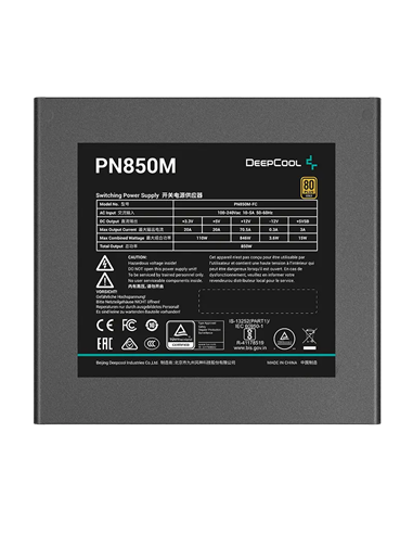 Sursă Alimentare PC GamerStorm PN850M, 850W, ATX, Complet modular