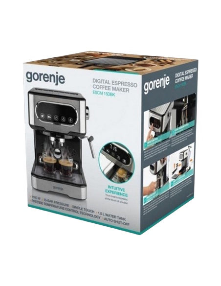 Cafetiera manuala Gorenje ESCM15DBK, 1100W, Argintiu Cafetiera manuala Gorenje ESCM15DBK, 1100W, Argintiu