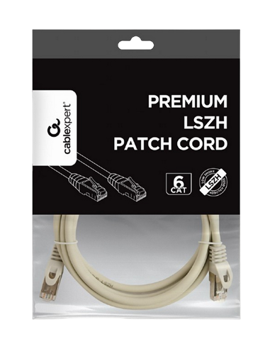 Патч-корд Cablexpert PP6-LSZHCU-2M, Cat6 FTP , 2м, Серый