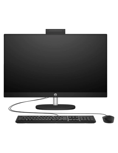 Computer All-in-One HP 27-cr1005ci, 27", Intel Core Ultra 7 155U, 16GB/512GB, FreeDOS, Negru