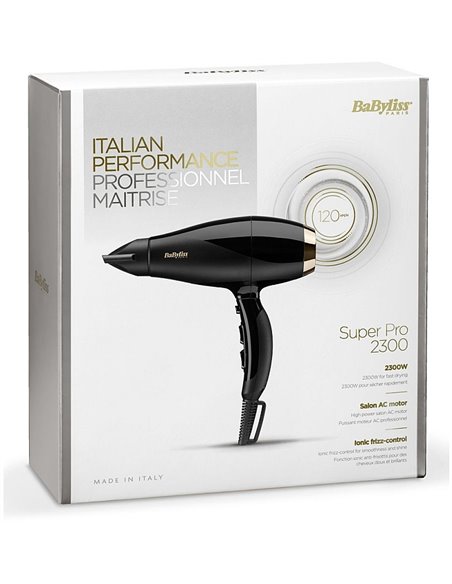 Фен BaByliss Super Pro 6714E, 2300 Вт, Чёрный