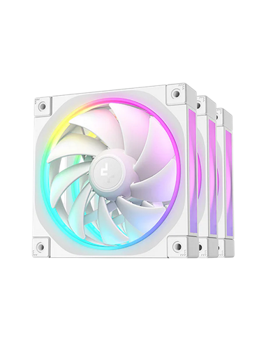 Ventilator PC Deepcool FL12 SE WH 3in1 kit, 120 mm