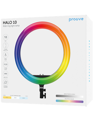 Lampă circulară Proove Halo 10, Alb