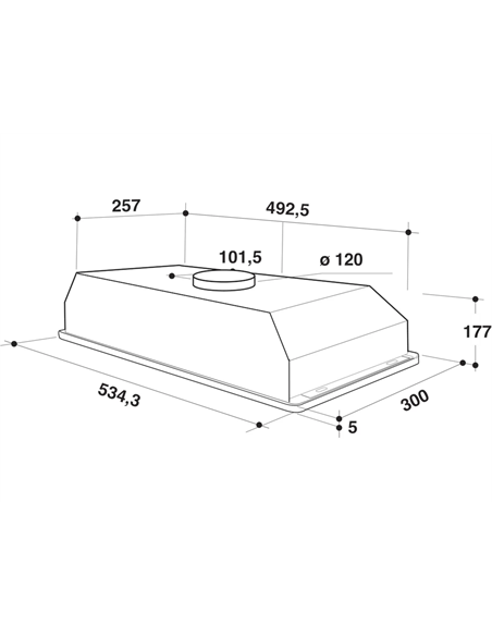 Hota încorporabilă Whirlpool WCT 64 FLY X, Oțel inoxidabil Hota încorporabilă Whirlpool WCT 64 FLY X, Oțel inoxidabil