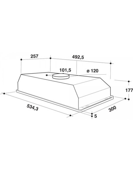 Hota încorporabilă Whirlpool WCT 64 FLY X, Oțel inoxidabil Hota încorporabilă Whirlpool WCT 64 FLY X, Oțel inoxidabil