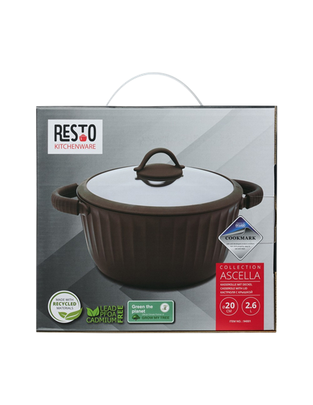 Кастрюля RESTO 94001, 2.6л, Коричневый