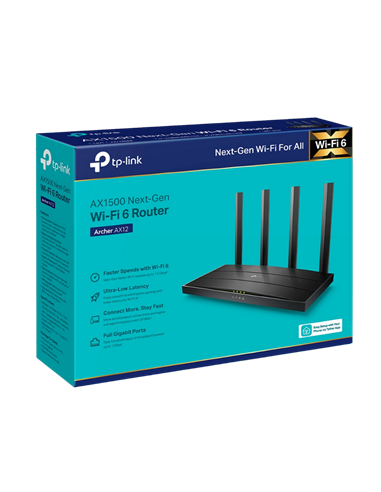 Router fără fir TP-LINK Archer AX12, Negru