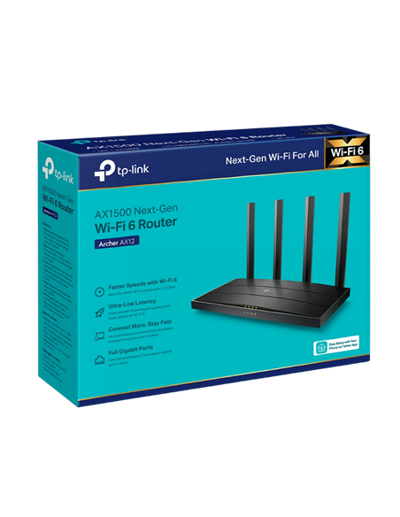 Router fără fir TP-LINK Archer AX12, Negru