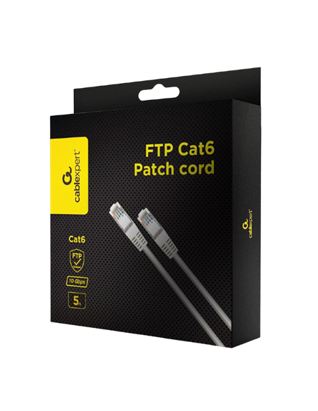 Патч-корд Cablexpert PPB6-5M, Cat6 FTP , 5м, Белый Патч-корд Cablexpert PPB6-5M, Cat6 FTP , 5м, Белый