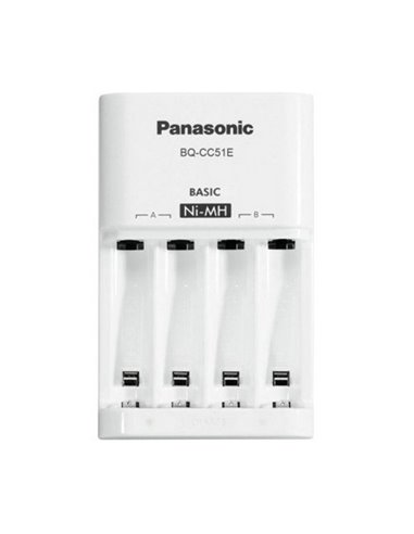 Încărcător Acumulatori Panasonic BQ-CC51E, Alb