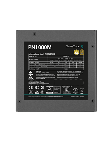 Блок питания для компьютеров Deepcool PN1000M, 1000Вт, ATX, Полностью модульный