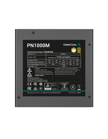Sursă Alimentare PC Deepcool PN1000M, 1000W, ATX, Complet modular