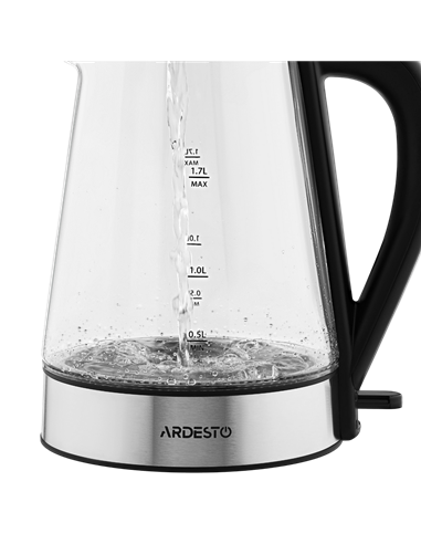 Fierbător electric Ardesto EKL-F110, Oțel Inoxidabil | Negru