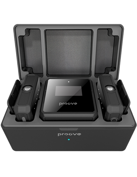 Microfon portabil pentru înregistrare vocală Proove Forum, Fără fir, Negru