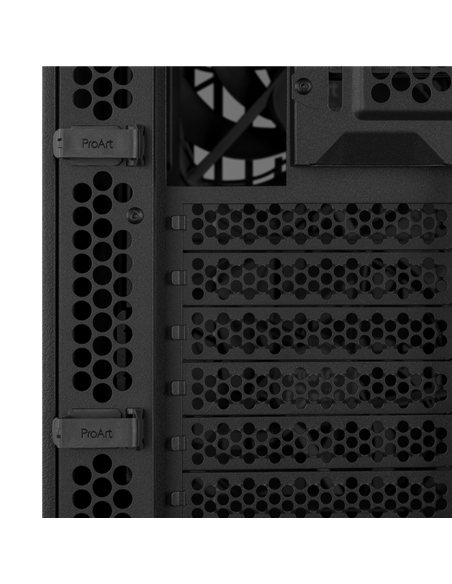 Carcasă PC ASUS ProArt PA401 Wood TG, Midi-Tower, Fără PSU, Negru