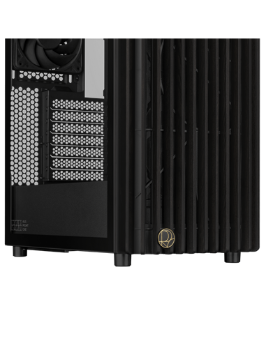 Компьютерный корпус ASUS ProArt PA401 Wood TG, Midi-Tower, Без блока питания, Чёрный