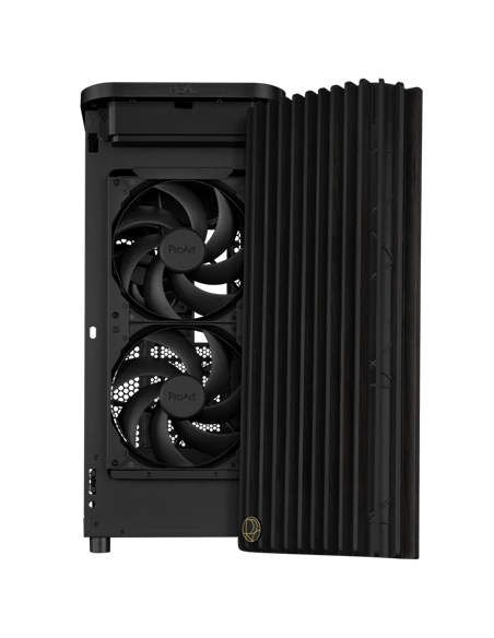 Carcasă PC ASUS ProArt PA401 Wood TG, Midi-Tower, Fără PSU, Negru