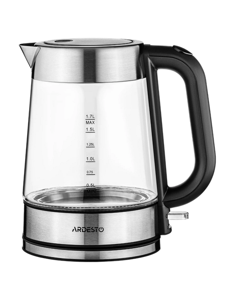 Fierbător electric Ardesto EKL-F200, Oțel Inoxidabil | Negru