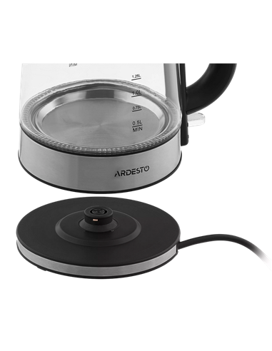 Fierbător electric Ardesto EKL-F200, Oțel Inoxidabil | Negru