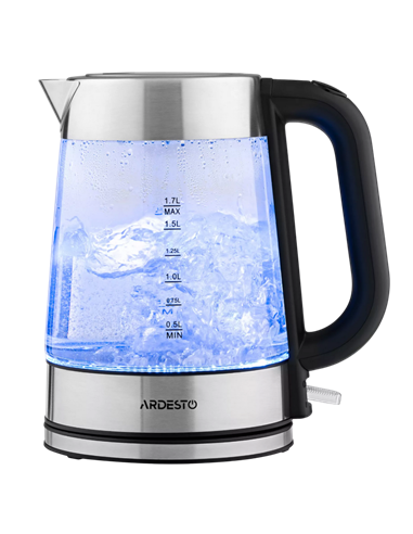 Fierbător electric Ardesto EKL-F200, Oțel Inoxidabil | Negru